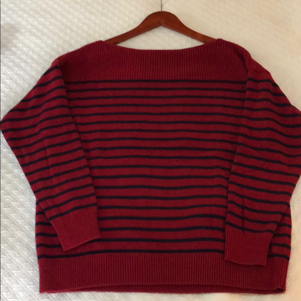 Nautical red and blue striped sweater by Gap.